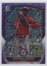 2023 Bowman Chrome Prospects Purple Shimmer Refractor Cristhian Vaquero 0c3h