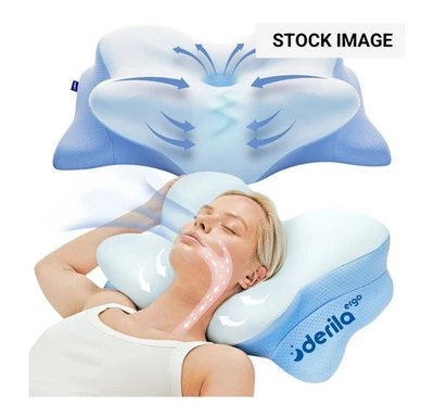 Derila Ergo Cervical Neck Pillow 4 Sleep Ergo Contour Neck Support Memory Foam