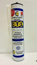 CT1 Silicone Sealant and Construction Adhesive, Clear, 290ml Pack