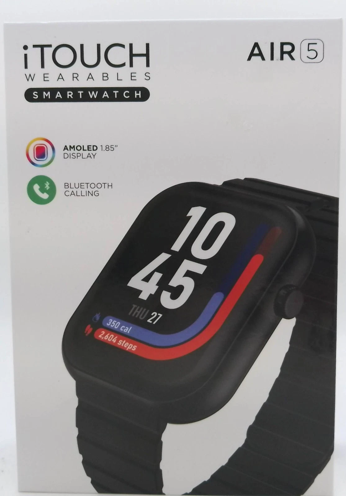 iTOUCH Air 5 Smartwatch Black 1.85" AMOLED Bluetooth Calling New Sealed
