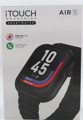 iTOUCH Air 5 Smartwatch Black 1.85'' AMOLED Bluetooth Calling New Sealed