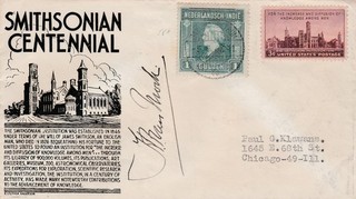 Smithsonian Centennial cover signed Hubertus van Mook Dutch East Indies 1942 48