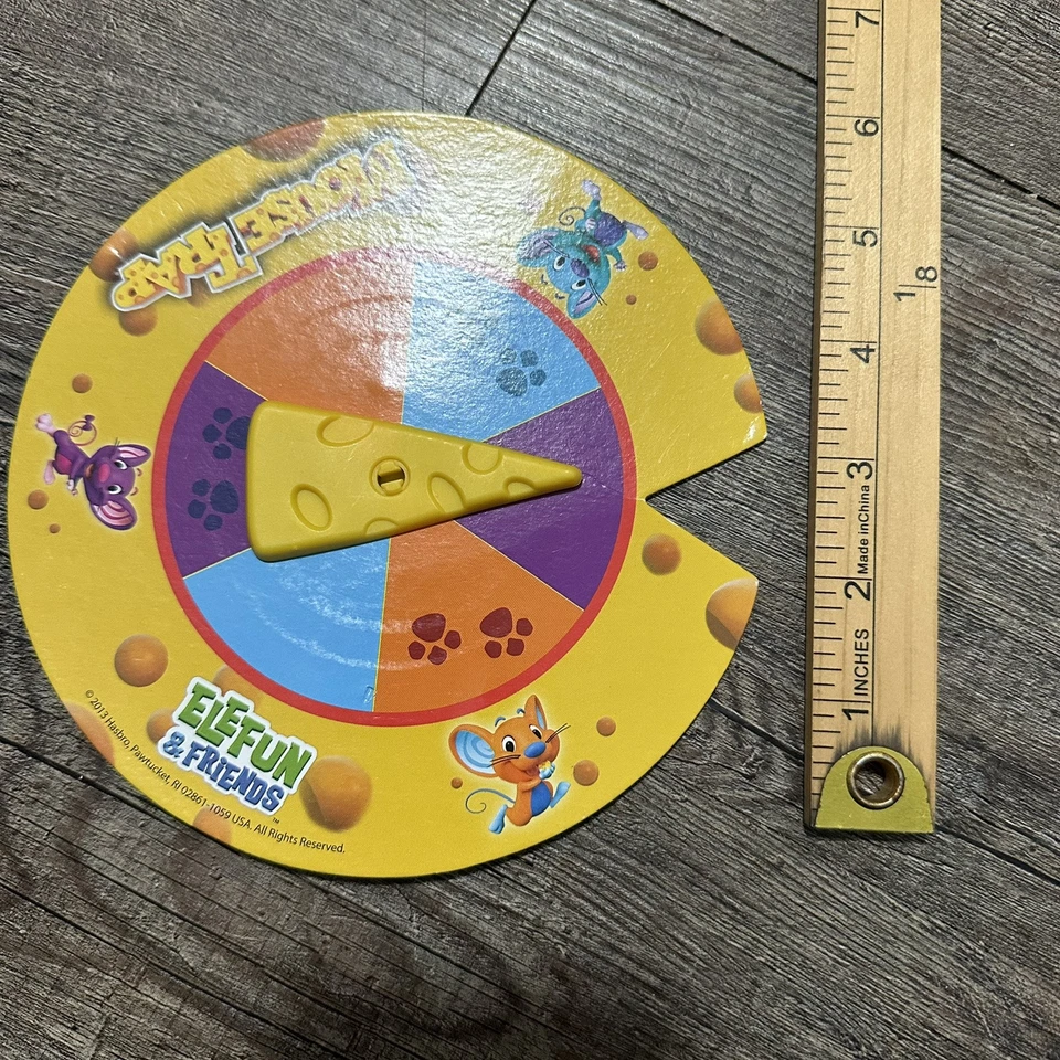 Mouse Trap Card Board Spinner w/Cheese Wedge Hasbro Game Replacement Part 2013 - Image 4 of 4