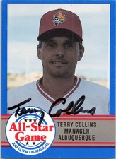 Terry Collins Signed 1988 ProCards AAA All-Star Albuquerque Dukes Autographed