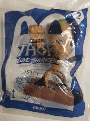 Official 2022 McDonald's Happy Meal Toy Groot Thor Love And Thunder Figure NIB 