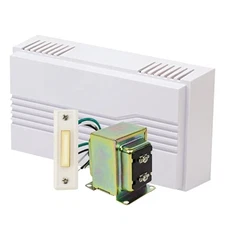Hardwired Chime Kit with 16-Volt/30VA Transformer and Surface-Mount White Button