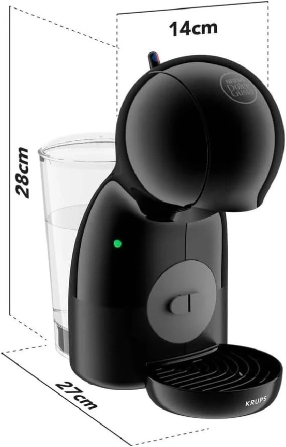 Krups Piccolo Xs Nero Macchina per Caffè Espresso Capsule Nescafe Dolce Gusto - Immagine 4 di 4