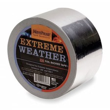 Nashua Extreme Weather Foil Tape, 2 13/16 in W x 50 1/4 yd L, 3.5 mil Thick,