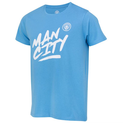 Manchester City T Shirt Mens LARGE Official Football Team Logo Top MCT5