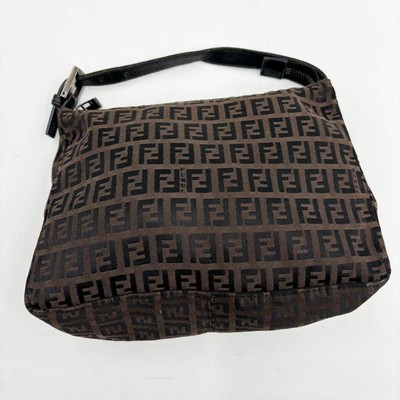 Fendi Pouch Zucchino Ff All-Over Pattern Dark Brown | eBay