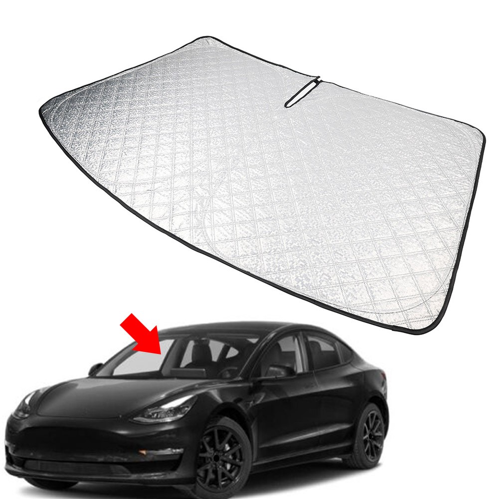 Car Foldable Windshield Sun Shade Visor Protector Custom For Tesla Model 3 17-23