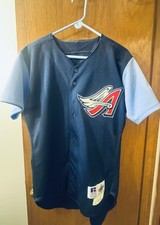 Russell Athletic Anaheim Angels 1997 MLB Diamond Collection Jersey, Blue Size 42