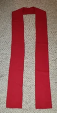 OFFICIANT PASTOR CLERGY STOLE HAND MADE DARK RED WOOL UNADORNED