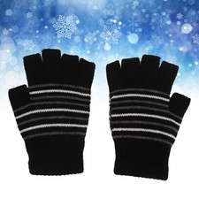 USB Heating Fingerless With Heating Pads Cotton Knit Washable