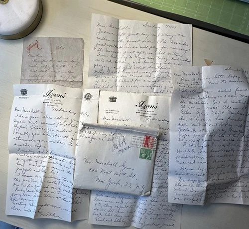 Vintage 1940s and 50s Collection Of family Letters of Entertainer Marshall Izen