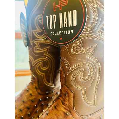 HORSE POWER Cowboy Boots TOP HAND KANGO TOBACCO FQ OSTRICH - HP8001 Mens 11.5 D Horse Power Top Hand | Kango Tobacco FQ Ostrich Boot  main image 3