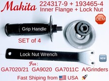 MAKITA OEM Pre-Owned Flange Set + Wrench + Grip Handle for GA7021 GA9020 9067L