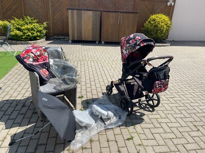 Cybex Priam Platinum Spring Blossom dark/Rose-Gold -Kinderwagen mit viel Zubehör