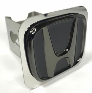 Black Subdued Chrome Honda Emblem Tow Hitch Cover Licensed 1 1 4 Trailer Plug Ebay