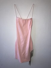 FASHION NOVA  Pink Party Dress With Chain Flare