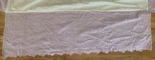 Pottery Barn Kids "Lavender Lace" Crib Bed Skirt Lilac Eyelet Embroidery Exlnt
