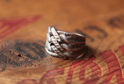 Vintage NF Artisan Hand Made Sterling Silver Unisex Ring 5.9 g