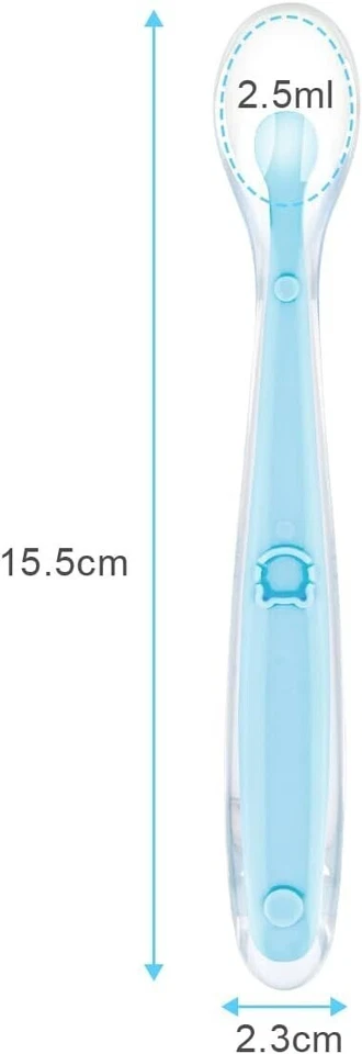 5PCS Silicone Baby Spoons - BLW Cat Design, Non-Slip Grip & Pastel Colors​ - Image 2 of 4