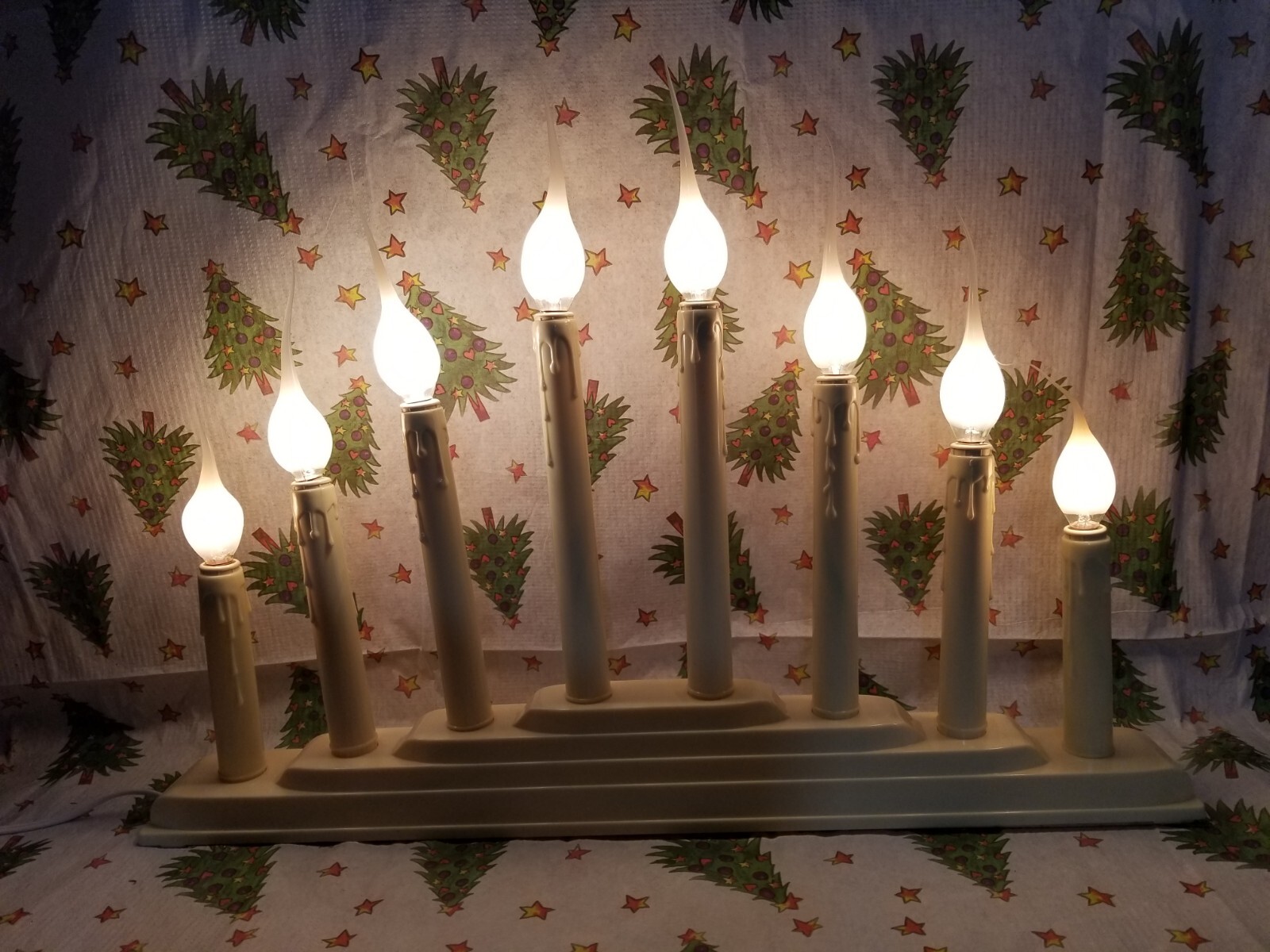 Vintage Christmas 8 Light  Candolier Original Box