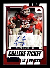 2021 Contenders Draft #309 Feleipe Franks Purple SP College Ticket Rookie Auto