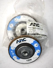 Lot of 4 Arc Abrasives 1063556-2 Aluminum Oxide Fiberglass Flap Discs 4-1/2"