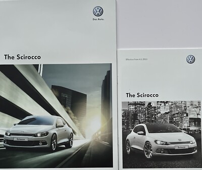 Volkswagen VW Scirocco UK Brochure & Price List 2010/2011 BlueMotion GT & R TSi