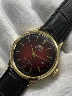 Orient 2024 New Bubble Mirror Retro Waterproof High end Belt Quartz Watch