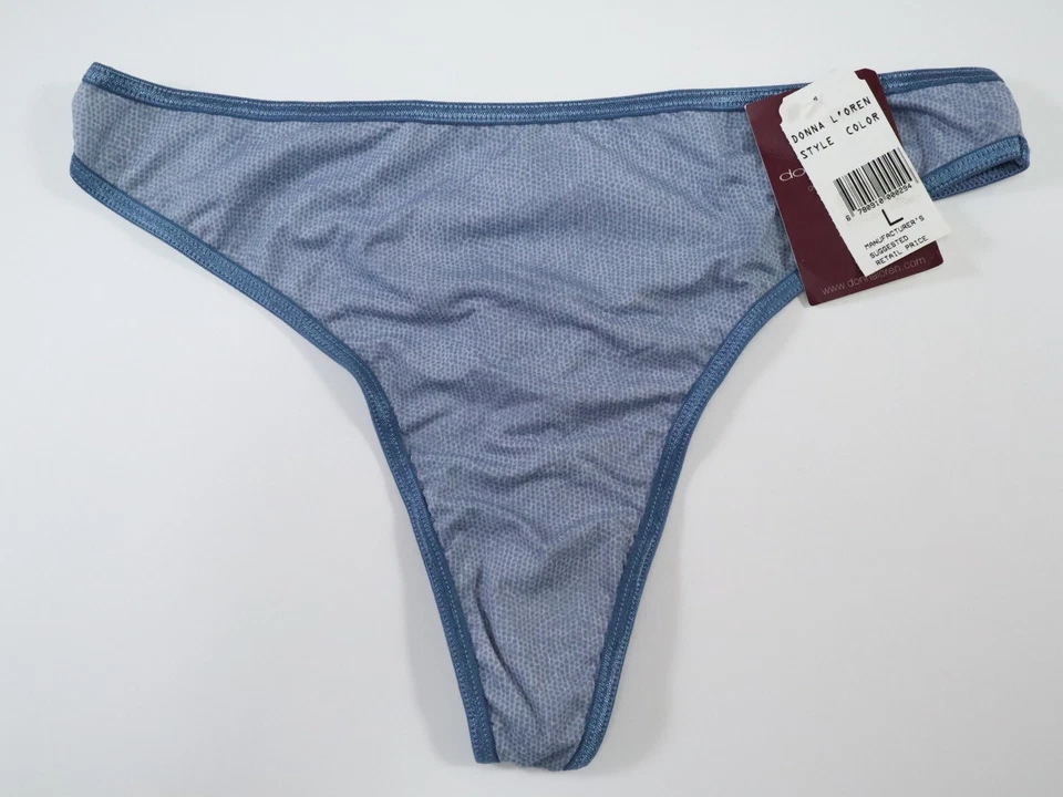 NUEVO Berlei / Donna L'Oren De Colección Y2K Tanga Microfibra Sedosa Corte Alto Panty GRANDE 36 Foto 2 de 4
