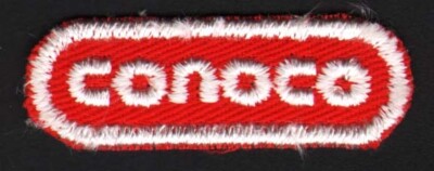 Vintage uniform patch CONOCO gas and oil tiny oval shaped new old stock ...