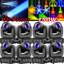 8X 150W 18Prism Gobo Moving Head Stage Light LED Beam RGBW DMX DJ Party Lighting