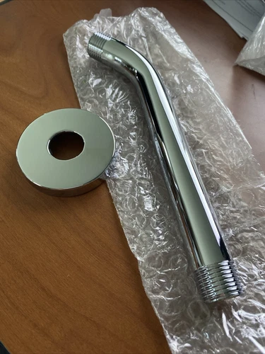 Signature Hardware 8" shower arm with flange chrome SHSK80CP - Picture 1 of 6