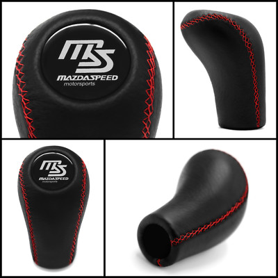 MAZDASPEED 3 5 6 SHIFT KNOB RED STITCH 5-6 SPEED CX-7 MX-3 MX-5 MX-6 RX-7 RX-8