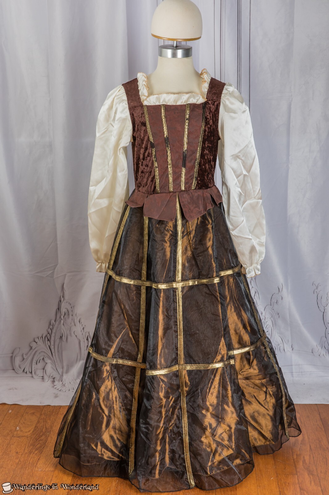 Brown Renaissance Dress Girl Costume Medium 1012 Medieval Fairytale eBay