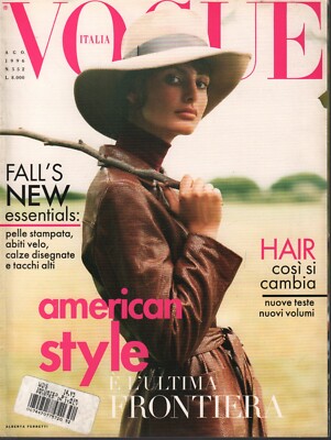 Vogue Italia Fashion Magazine August 1996 Kylie Minogue Cindy Crawford 100220ame