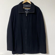 Perry Ellis Portfolio Jacket Men’s 2XL Black Italian Wool Blend Lined Full Zip