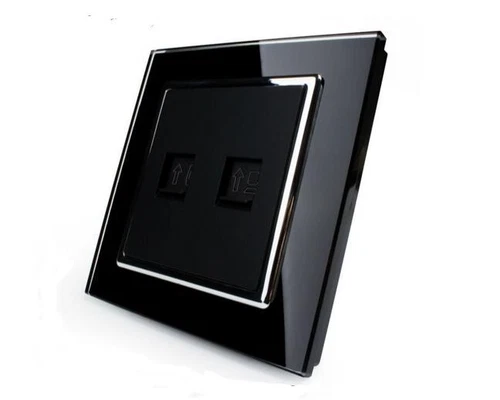 LIVOLO Telefon Netzwerk Computer Dose mit Glasrahmen LAN Dose Ethernet