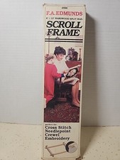 F.A. EDMUNDS CO. Hardwood Split Rail 6"x12" Scroll Frame Embroidery