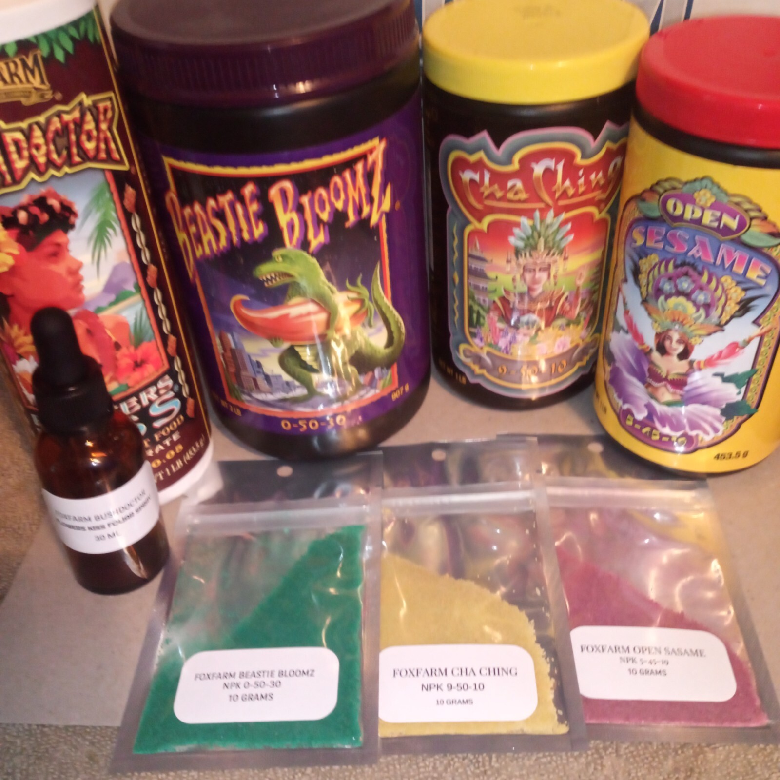 FoxFarm 4 Part Nutrient Kit Beastie BloomzCha ChingOpen SesameFlower
