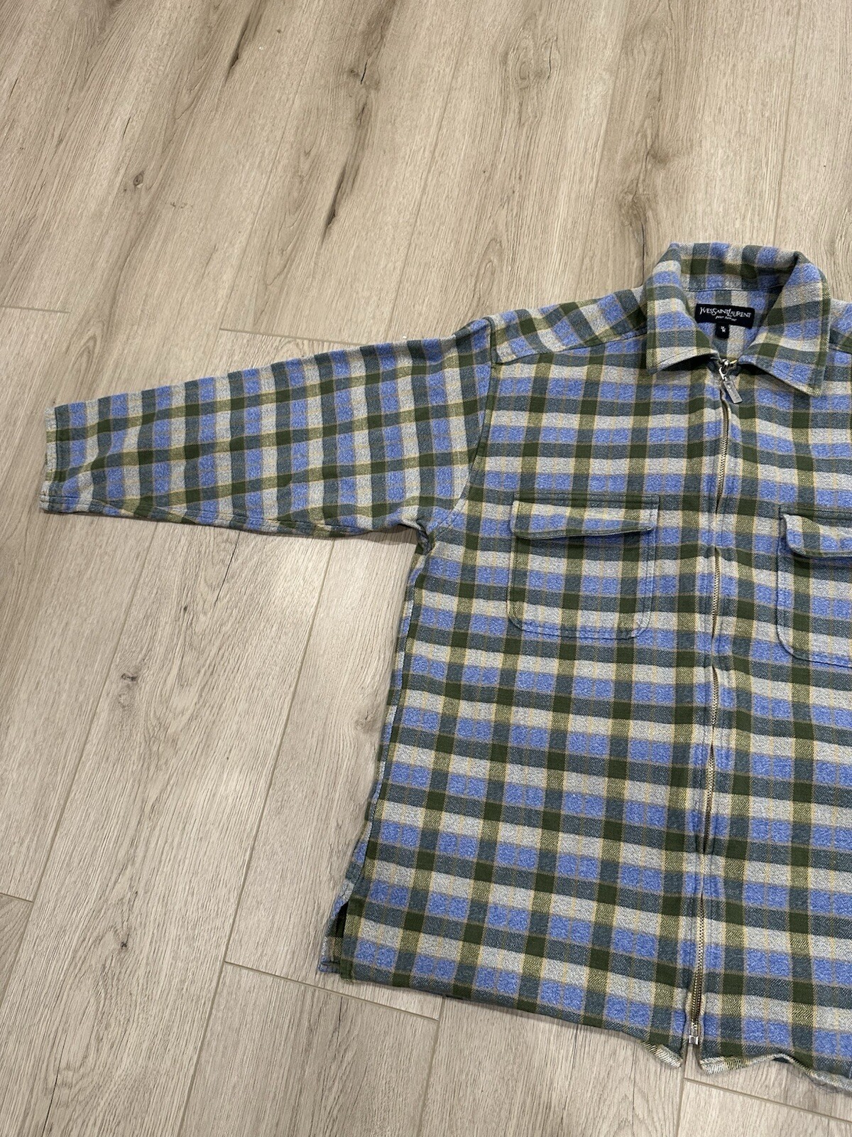 Giacca vintage Yves Saint Laurent YSL a quadri taglia media