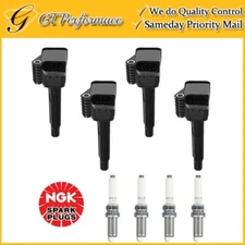 Quality Ignition Coil & NGK Spark Plug 4PCS for Beetle Golf GTI Jetta Passat L4