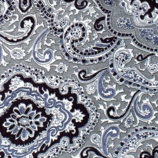 Wyoming Traders Wild Rag Silver Black Paisley 100% Silk Western Scarf 3 Sizes