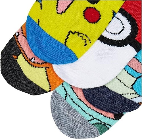 Paquete de 5 calcetines Pokémon para niños No Show ~~ talla de zapato 7,5-3,5 ~~ de Nintendo - Imagen 4 de 4