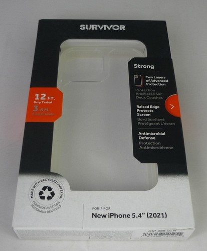 Griffin Survivant Fort IPHONE 13 Mini Rigide Slim Coque / Housse - Transparent - Photo 7 sur 9