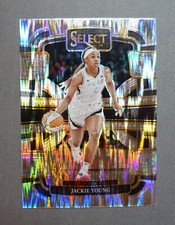 Jackie Young 2024 Panini Select WNBA Concourse Silver Flash SP Parallel Prizm 38