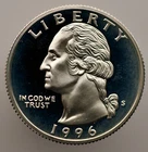 1996-S Washington Quarter - Gem Proof - 90% Silver - .1808 Troy oz (sku:RP3)